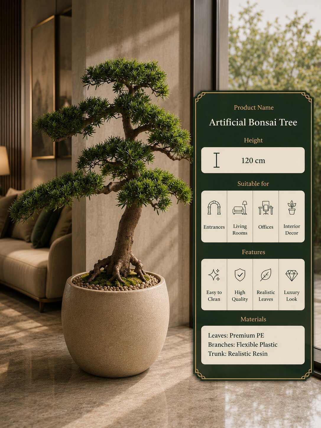 Elvora Artificial Bonsai Tree