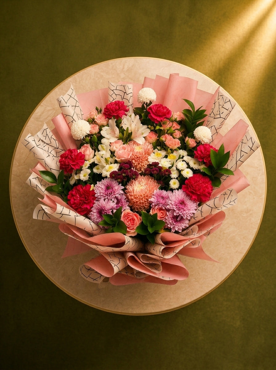 The Crimson & Peach Regal Bouquet