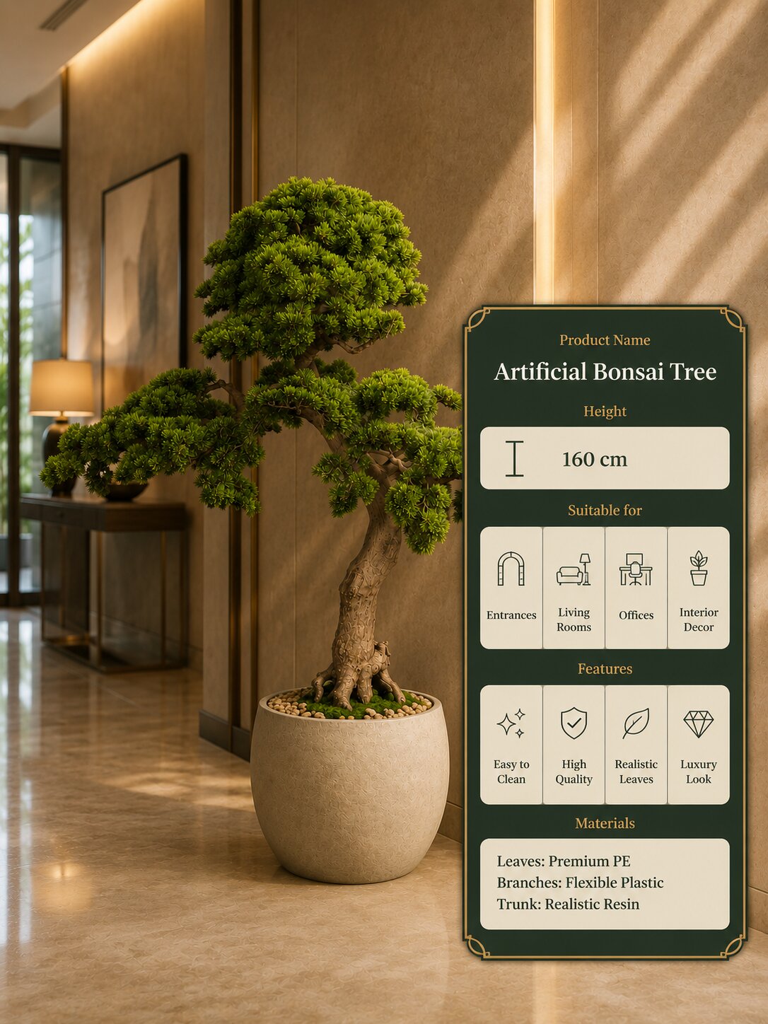 Cavalisse Artificial Bonsai Tree