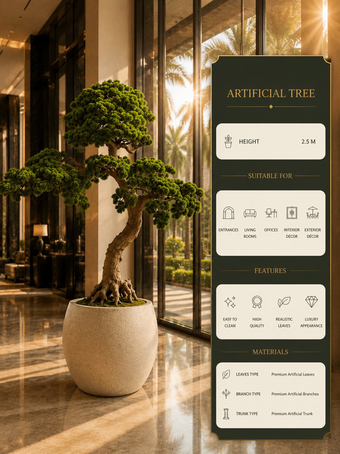 Aurevista Artificial Bonsai Tree