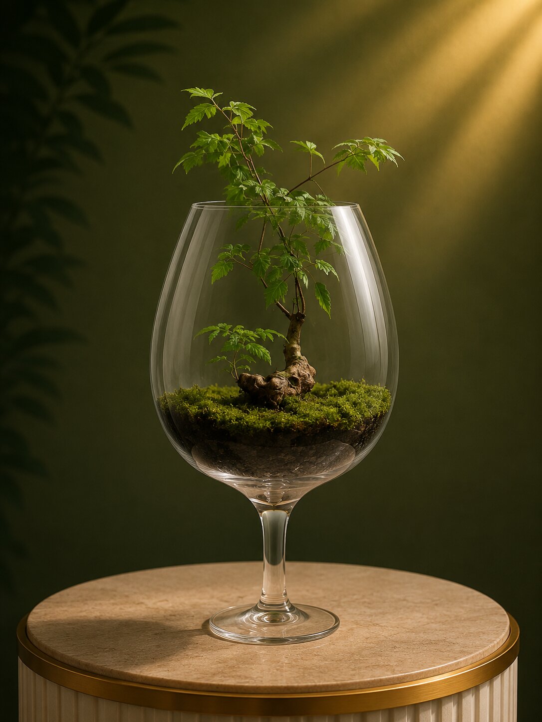 Serenne — Miniature Glass Chalice Terrarium