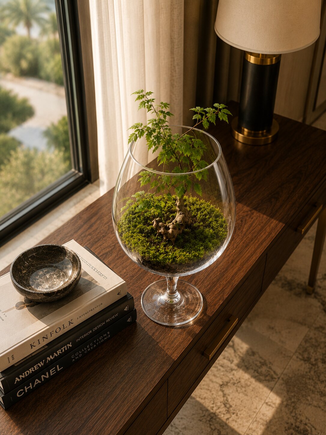 Serenne — Miniature Glass Chalice Terrarium