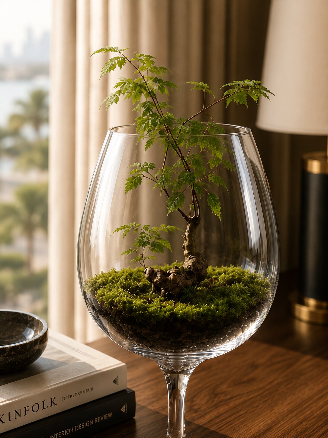 Serenne — Miniature Glass Chalice Terrarium