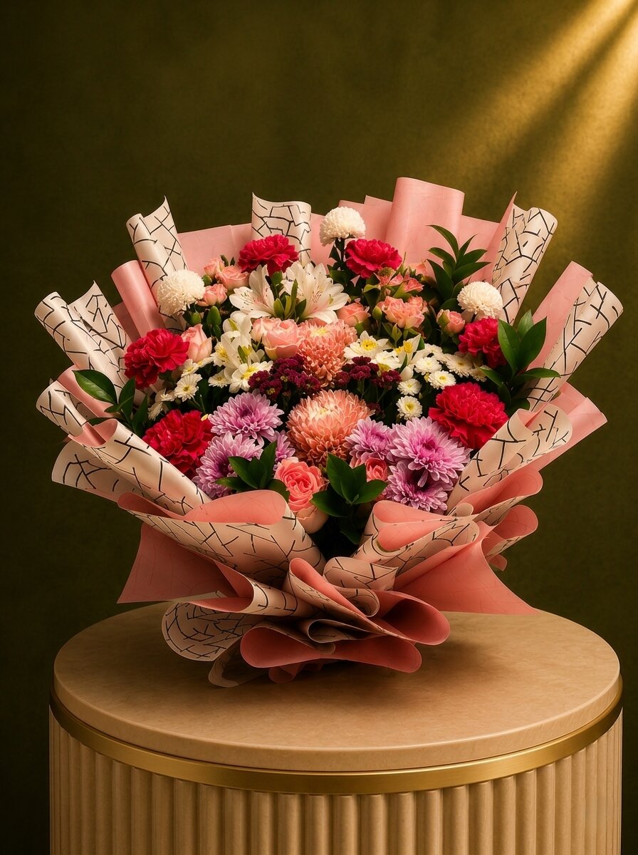 The Crimson & Peach Regal Bouquet
